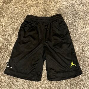Black Dri-FIT Jordan Shorts with Yellow Logo